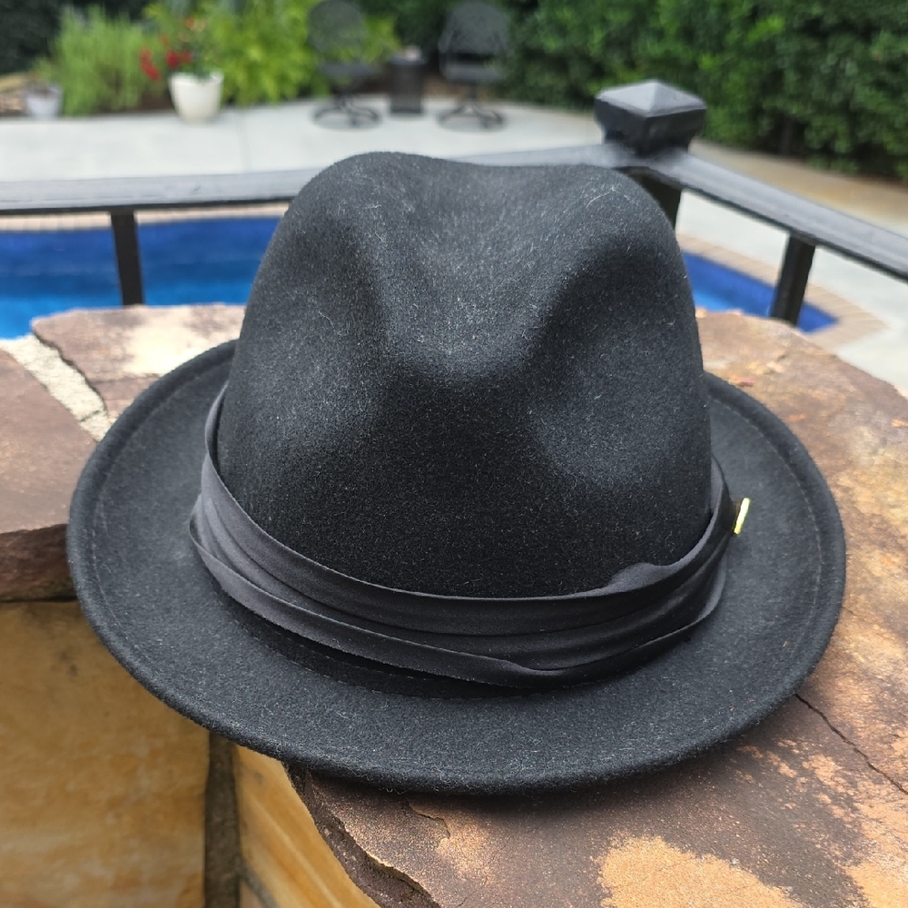 Stacy Adams Black Fedora Hat